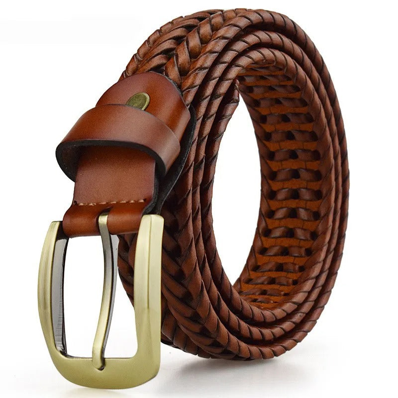 Men's Braided Leather Belt