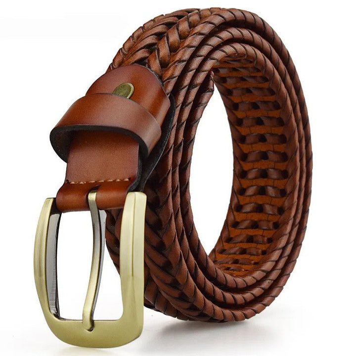 Men's Braided Leather Belt