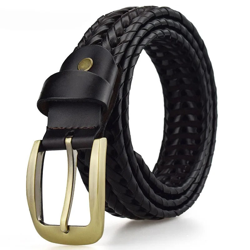 Men's Braided Leather Belt