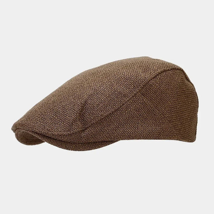 Classic Linen Flat Cap