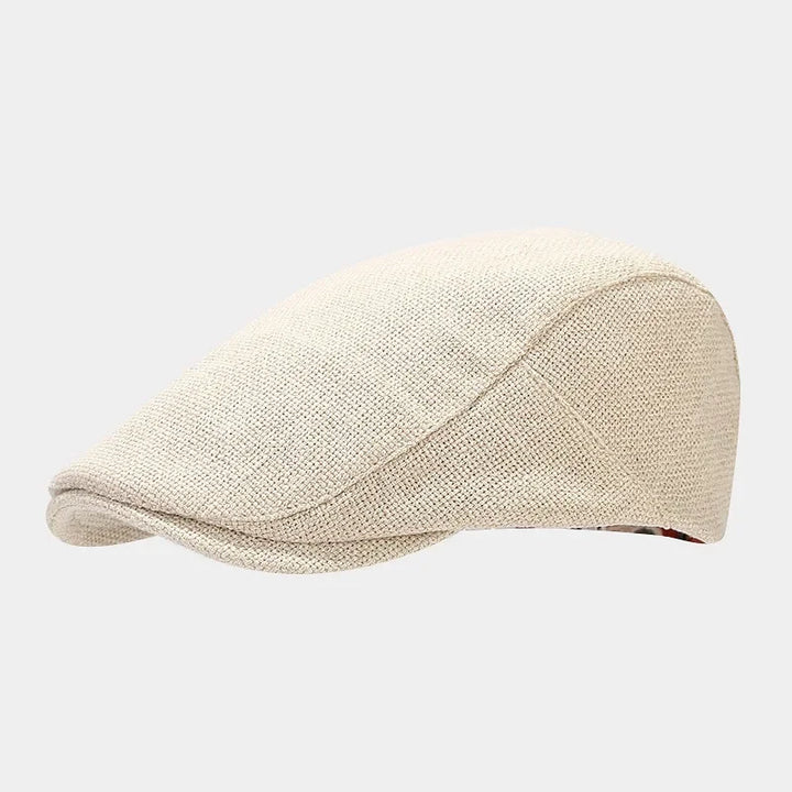 Classic Linen Flat Cap