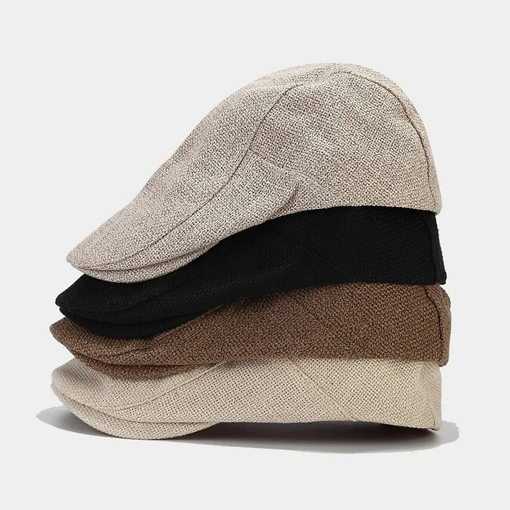 Classic Linen Flat Cap