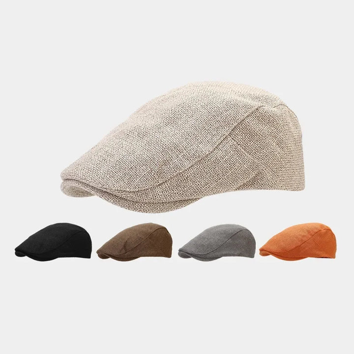 Classic Linen Flat Cap