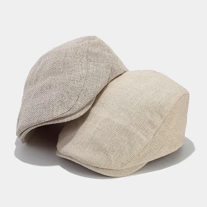 Classic Linen Flat Cap
