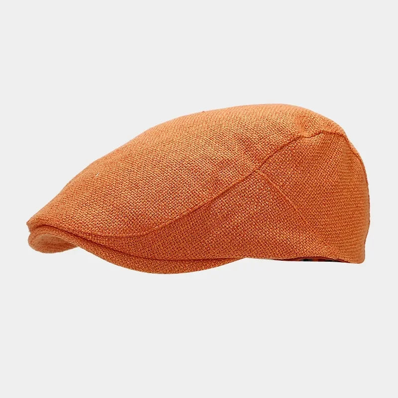 Classic Linen Flat Cap