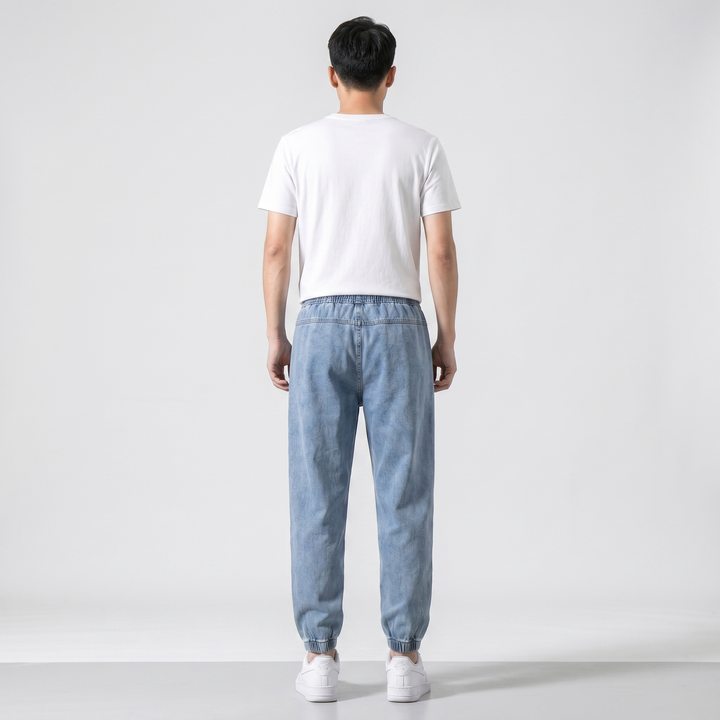 Relaxed Fit Denim Jogger Pants