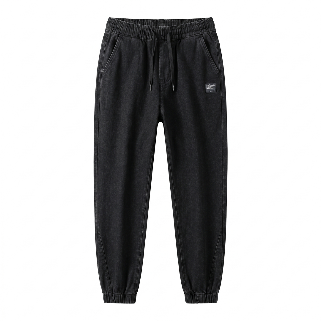 Relaxed Fit Denim Jogger Pants