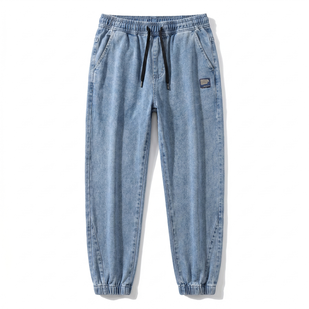 Relaxed Fit Denim Jogger Pants