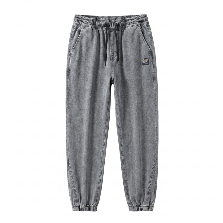 Relaxed Fit Denim Jogger Pants