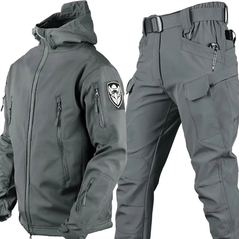Men's Tactical Softshell Jacket and Cargo Pants Set