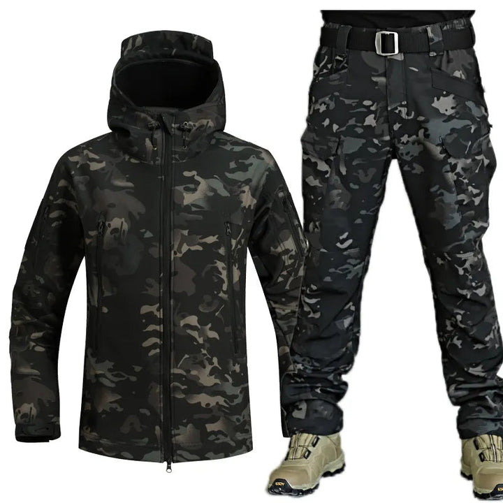Men's Tactical Softshell Jacket and Cargo Pants Set