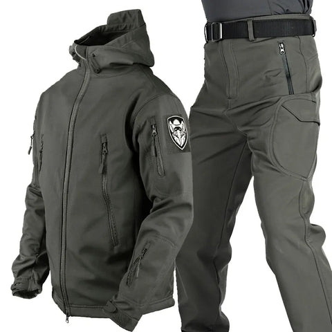 Men's Tactical Softshell Jacket and Cargo Pants Set