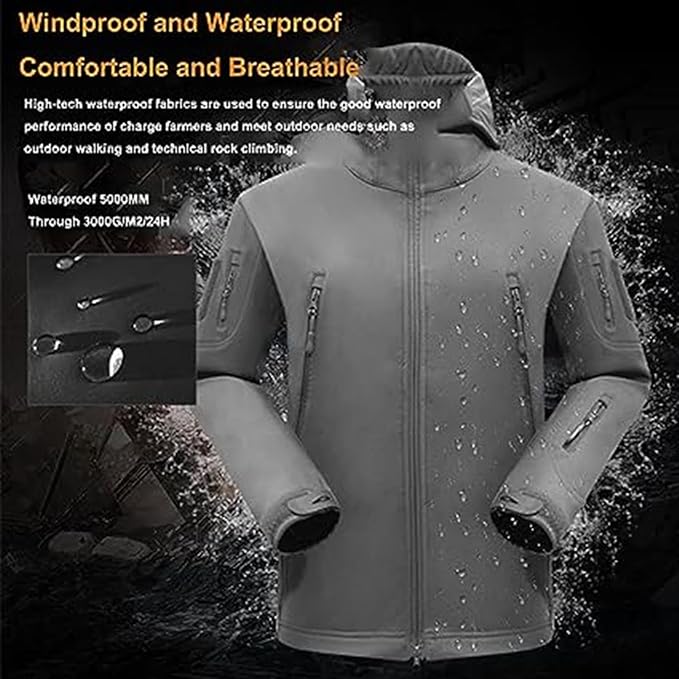 Men's Tactical Softshell Jacket and Cargo Pants Set