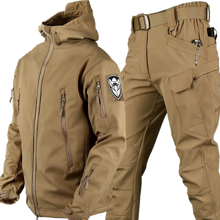 Men's Tactical Softshell Jacket and Cargo Pants Set