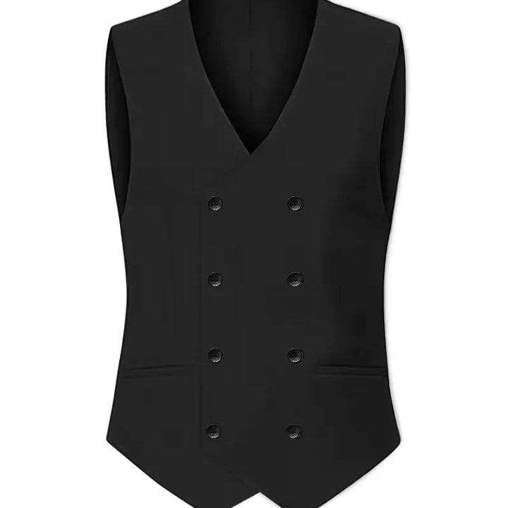 Men's Slim Fit Three Piece Suit with Double Breasted Waistcoat
