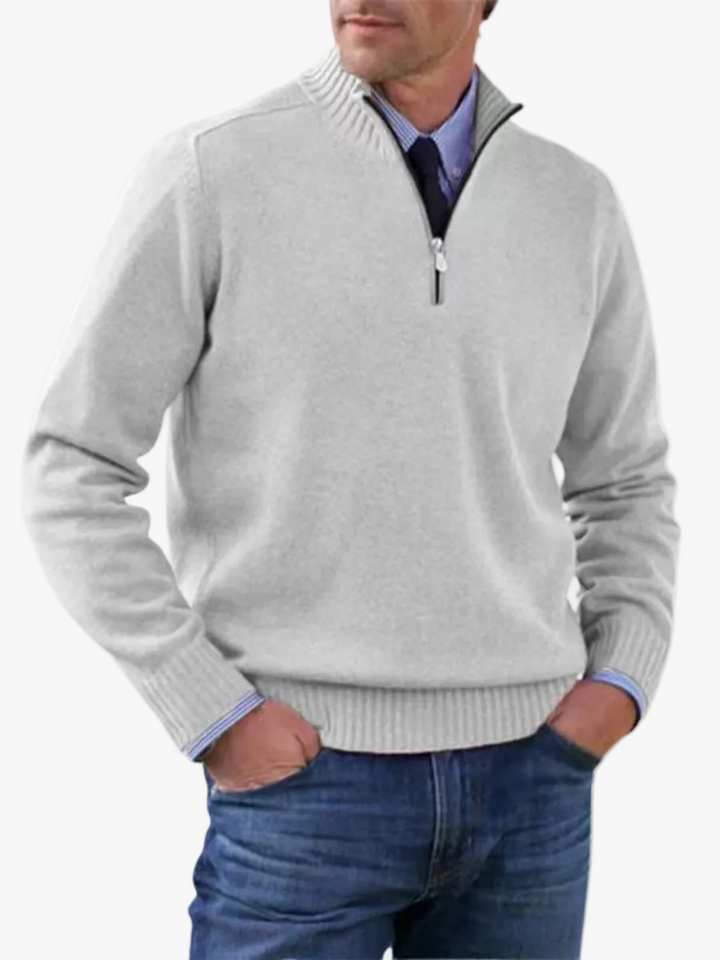 Men's Quarter Zip Knit Pullover