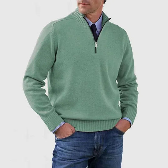 Men's Quarter Zip Knit Pullover