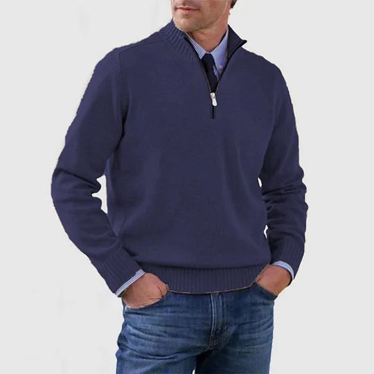 Men's Quarter Zip Knit Pullover