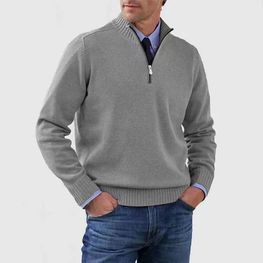 Men's Quarter Zip Knit Pullover