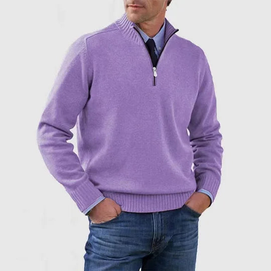 Men's Quarter Zip Knit Pullover