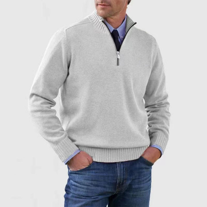 Men's Quarter Zip Knit Pullover
