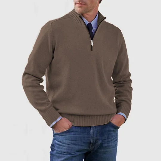 Men's Quarter Zip Knit Pullover