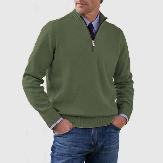 Men's Quarter Zip Knit Pullover