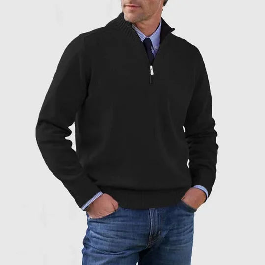 Men's Quarter Zip Knit Pullover