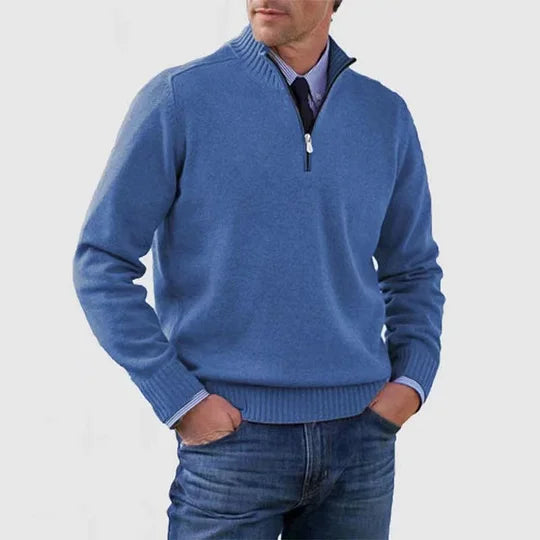 Men's Quarter Zip Knit Pullover