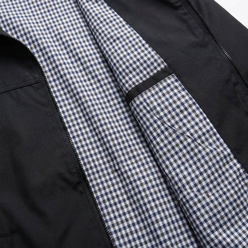 Men's Zip-Up Jacket with Gingham Lining