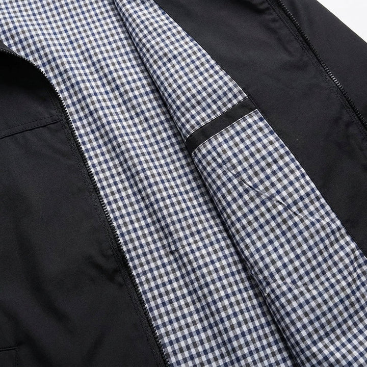 Men's Zip-Up Jacket with Gingham Lining