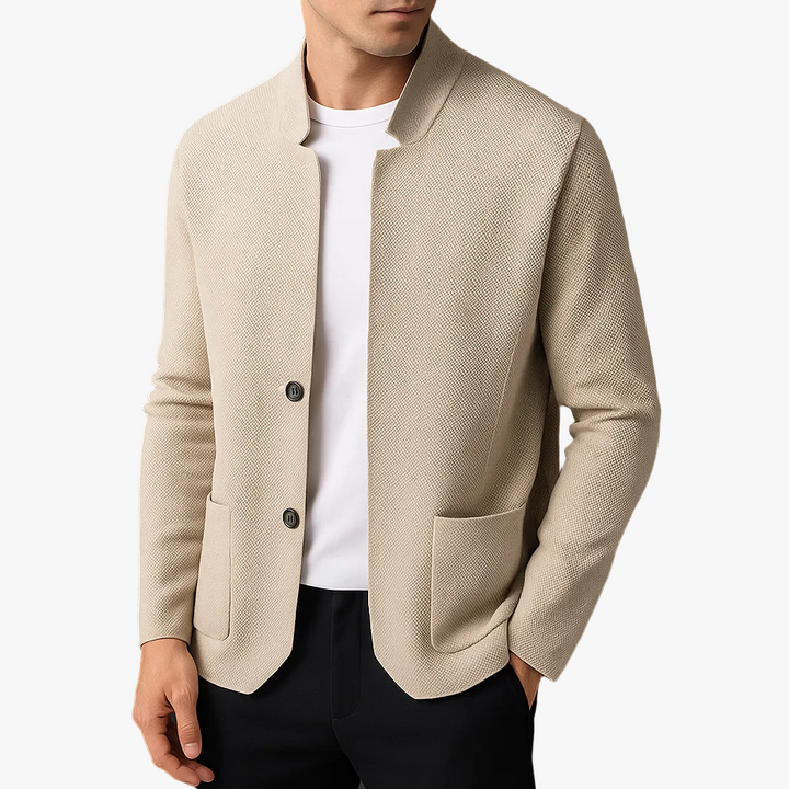 Men's Textured Knit Cardigan