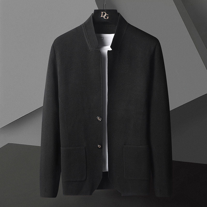Men's Textured Knit Cardigan