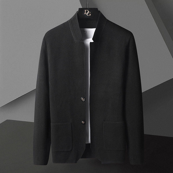 Men's Textured Knit Cardigan