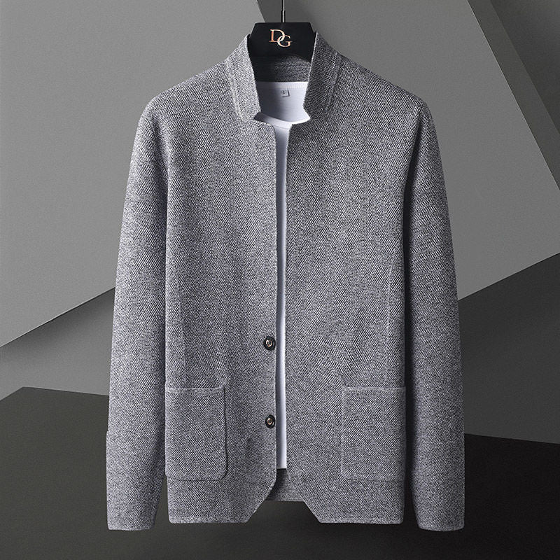 Men's Textured Knit Cardigan