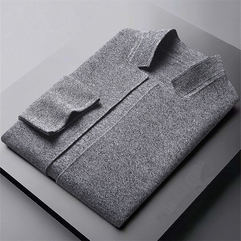 Men's Textured Knit Cardigan