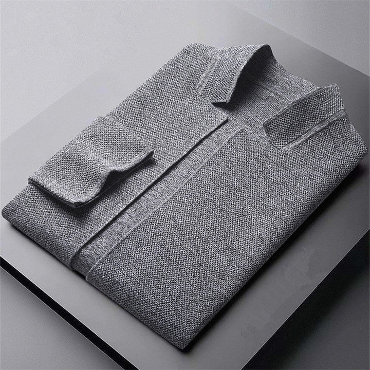 Men's Textured Knit Cardigan