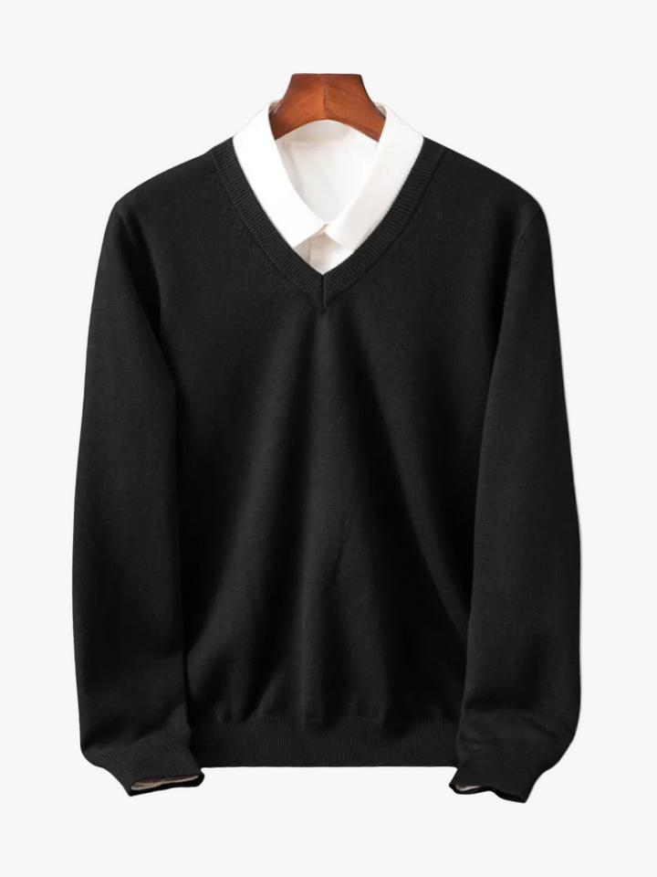 Men's V Neck Knit Sweater