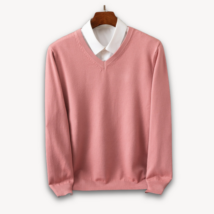 Men's V Neck Knit Sweater