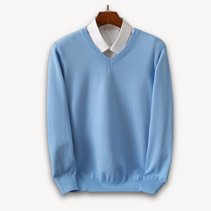 Men's V Neck Knit Sweater