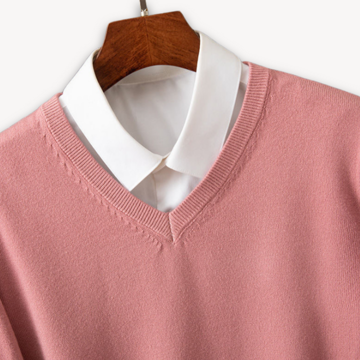 Men's V Neck Knit Sweater
