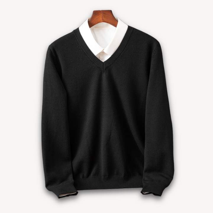 Men's V Neck Knit Sweater