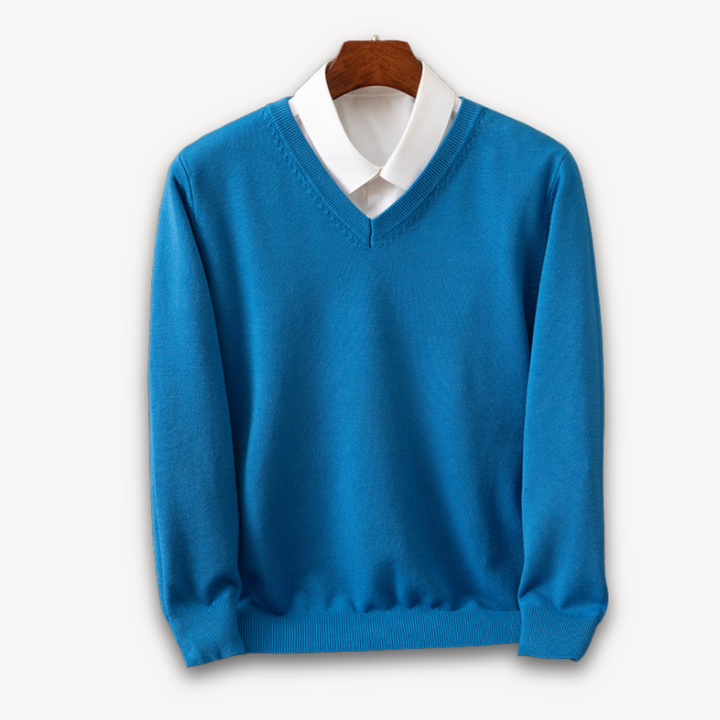 Men's V Neck Knit Sweater