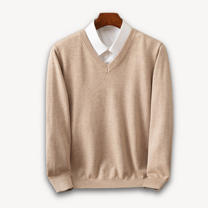 Men's V Neck Knit Sweater