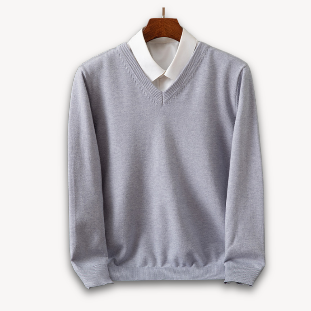 Men's V Neck Knit Sweater