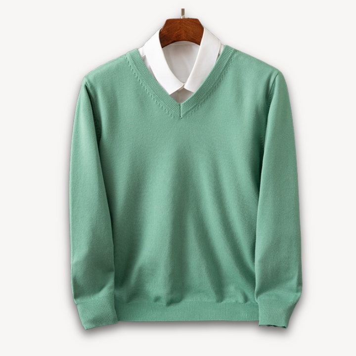 Men's V Neck Knit Sweater