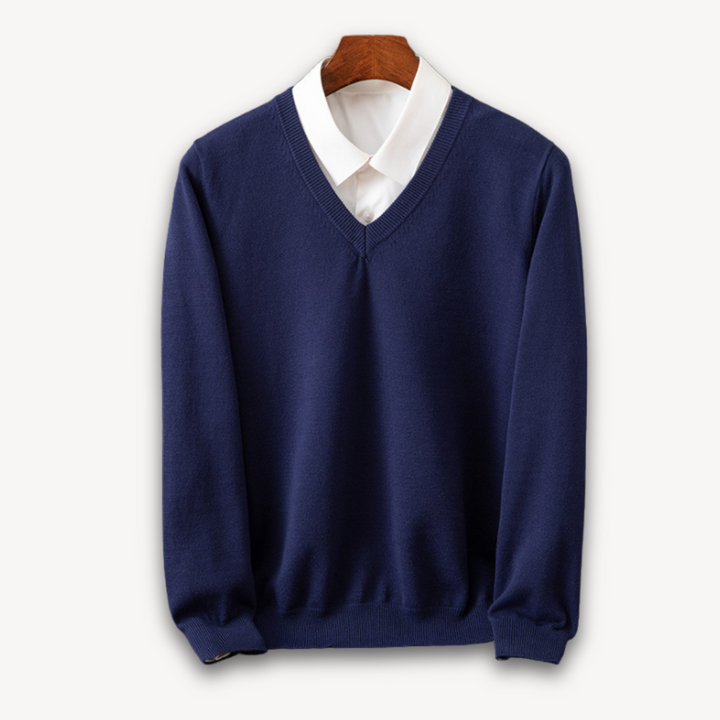 Men's V Neck Knit Sweater