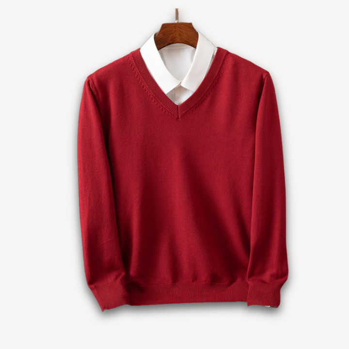 Men's V Neck Knit Sweater