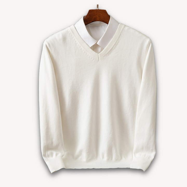 Men's V Neck Knit Sweater