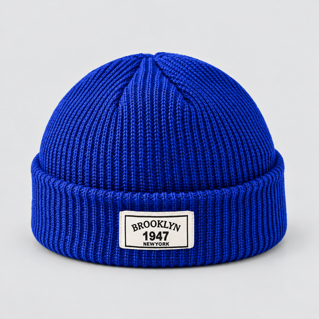 Men's Ribbed Fisherman Beanie with Cuffed Knit